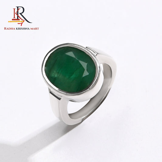 Emerlad (Panna) Gemstone Ring in 925 Silver