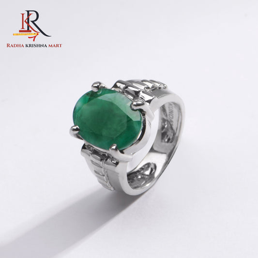 Emerlad (Panna) Gemstone Ring in 925 Silver