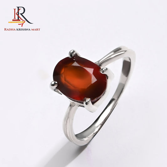 Garnet (Gomed) Ring - 925 Silver