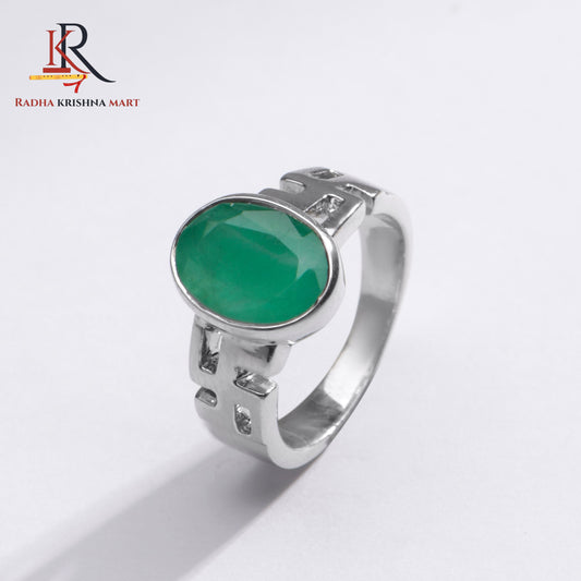 Emerlad (Panna) Gemstone Ring in 925 Silver