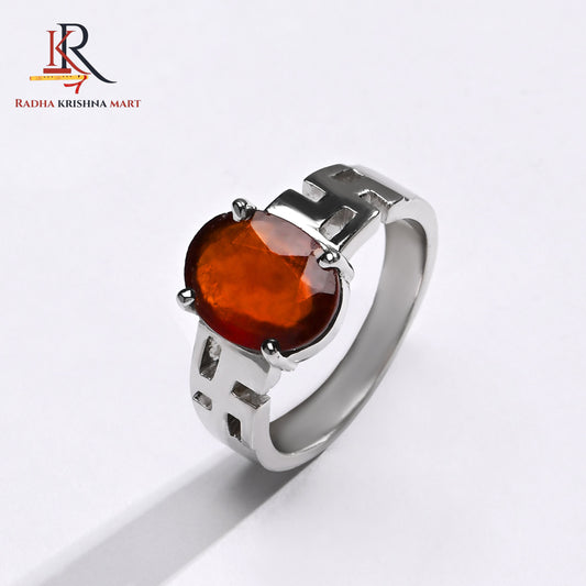 Garnet (Gomed) Ring - 925 Silver