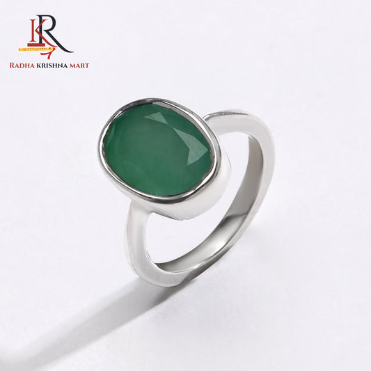 Emerlad (Panna) Gemstone Ring in 925 Silver