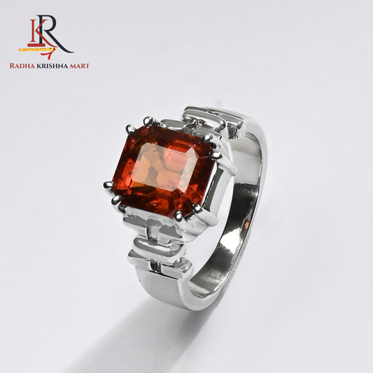 Garnet (Gomed) Ring - 925 Silver