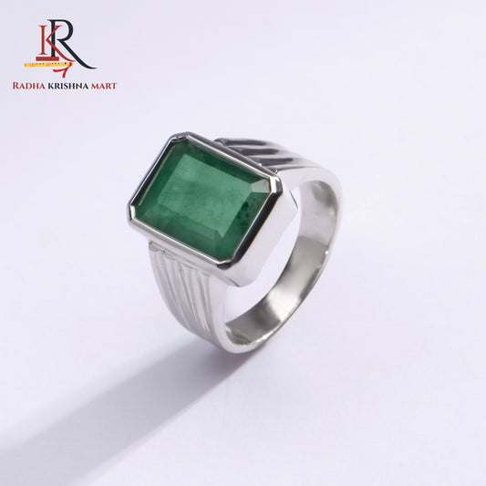 Emerlad (Panna) Gemstone Ring in 925 Silver