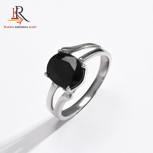 Blue Sapphire ( Neelam ) Ring - 925 Silver