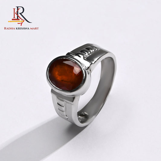 Garnet (Gomed) Ring - 925 Silver
