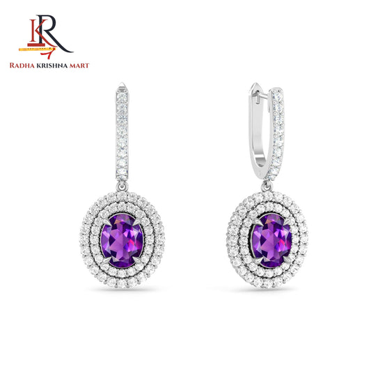 Amethyst Earring - 925 Silver