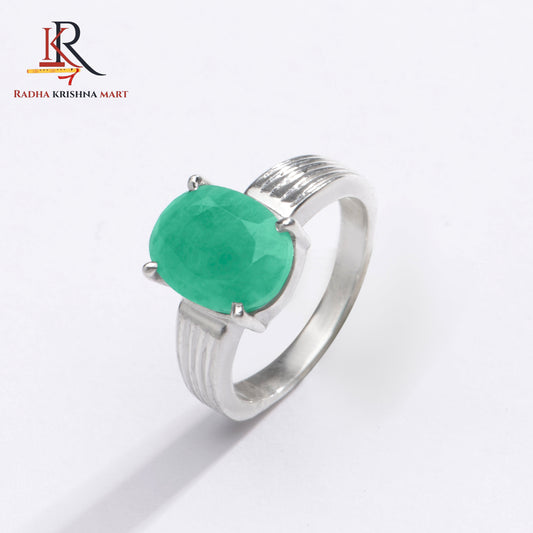 Emerlad (Panna) Gemstone Ring in 925 Silver