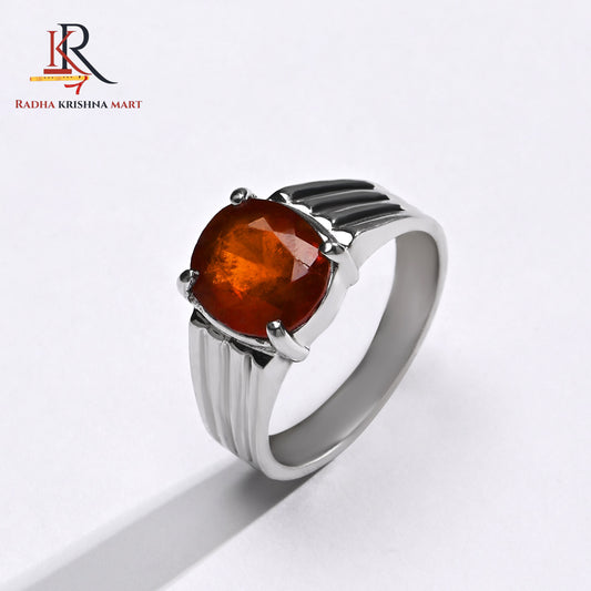 Garnet (Gomed) Ring - 925 Silver