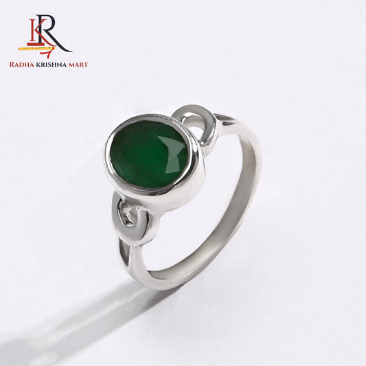 Emerlad (Panna) Gemstone Ring in 925 Silver