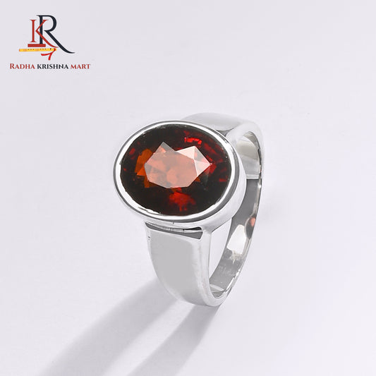 Garnet (Gomed) Ring - 925 Silver