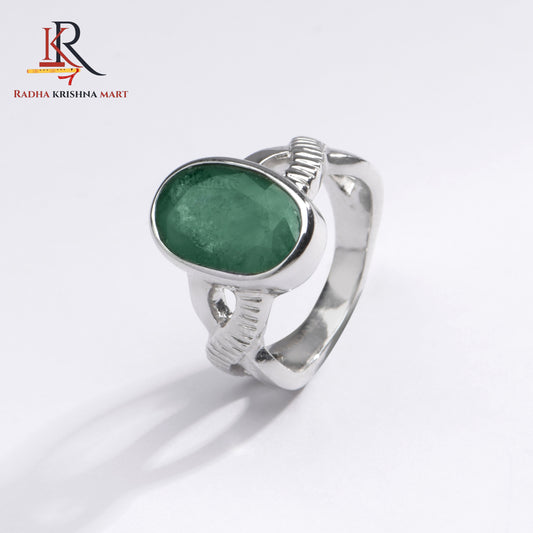 Emerlad (Panna) Gemstone Ring in 925 Silver