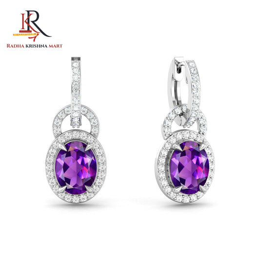 Amethyst Earring - 925 Silver