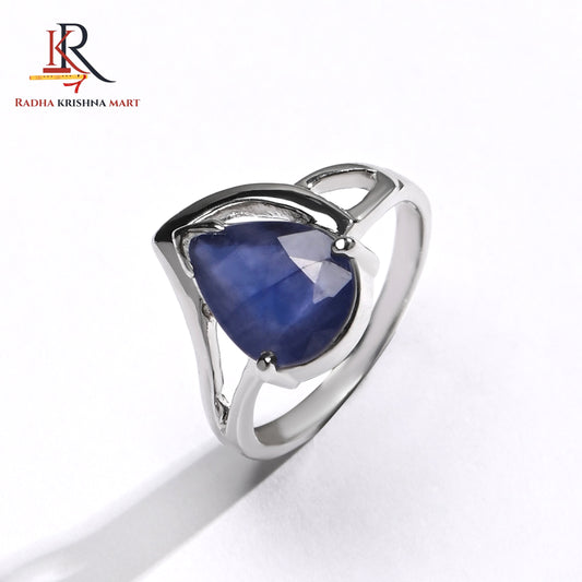Blue Sapphire ( Neelam ) Ring - 925 Silver