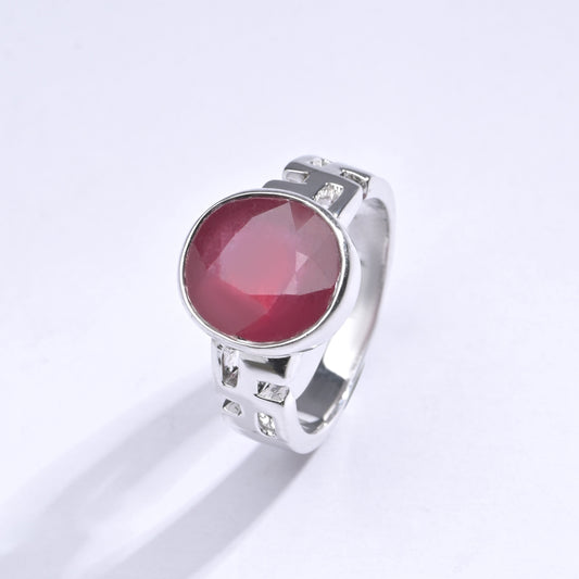 Ruby (Manik) Ring - 925 Silver