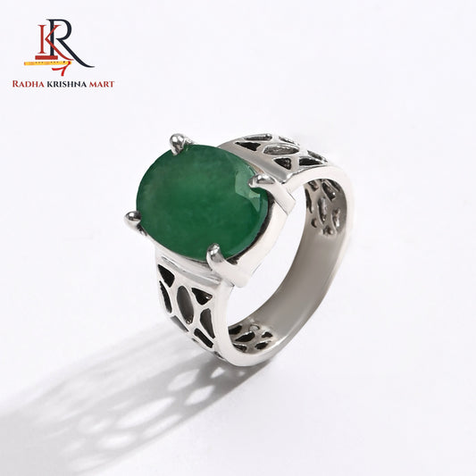 Emerlad (Panna) Gemstone Ring in 925 Silver