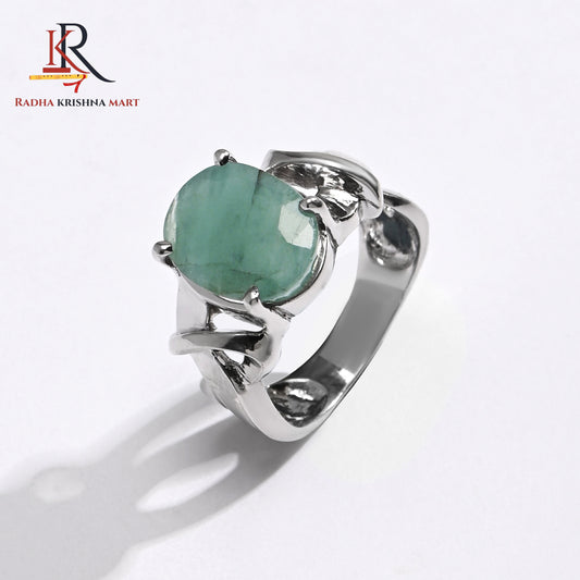 Emerlad (Panna) Gemstone Ring in 925 Silver