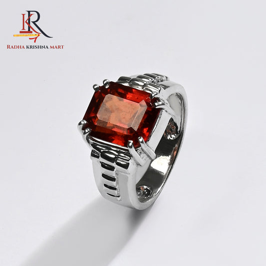Garnet (Gomed) Ring - 925 Silver