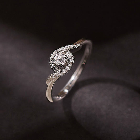 Iba Platinum Solitaire Ring