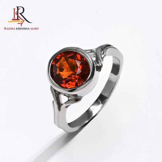 Garnet (Gomed) Ring - 925 Silver