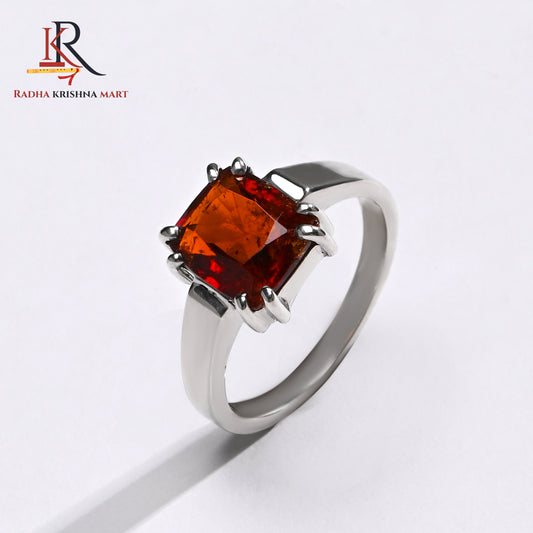 Garnet (Gomed) Ring - 925 Silver