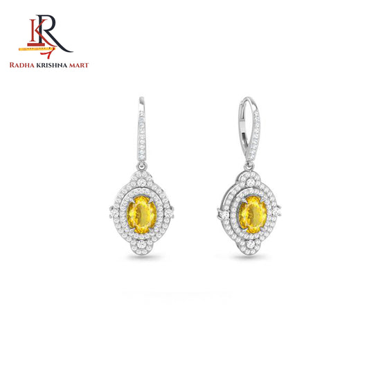 Citrine Earing - 925 Silver