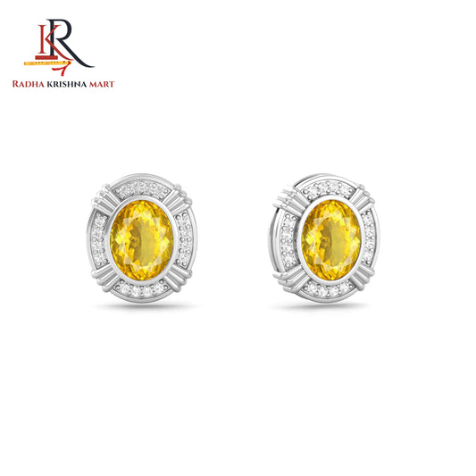 Citrine Earing - 925 Silver