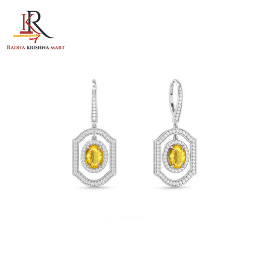 Citrine Earing - 925 Silver