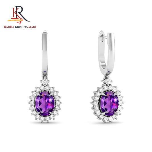 Amethyst Earring - 925 Silver