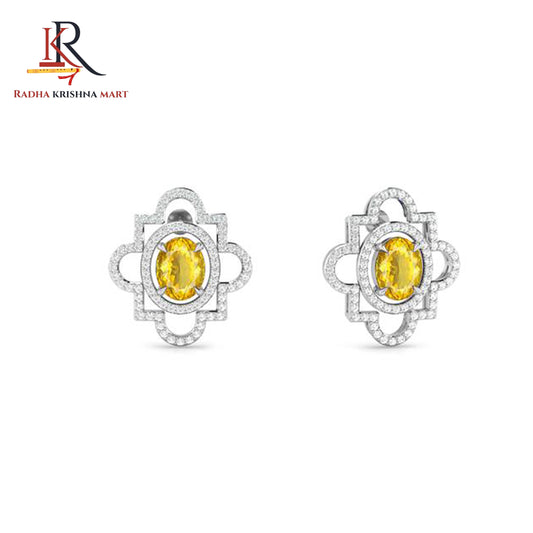 Citrine Earing - 925 Silver