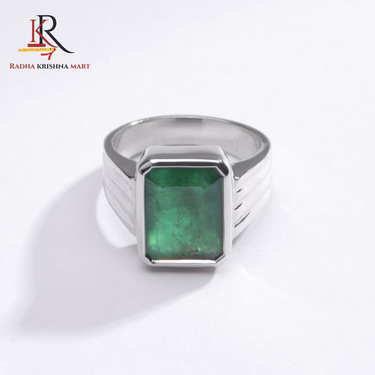 Emerlad (Panna) Gemstone Ring in 925 Silver