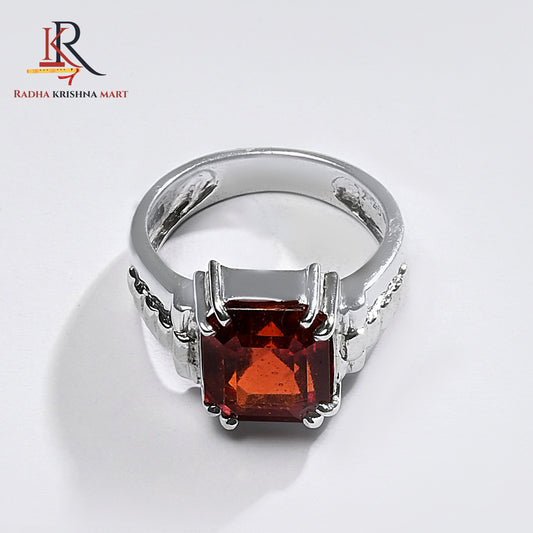 Garnet (Gomed) Ring - 925 Silver