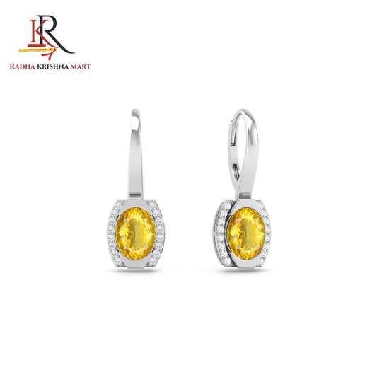 Citrine Earing - 925 Silver