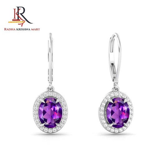 Amethyst Earring - 925 Silver