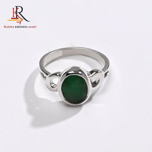 Emerlad (Panna) Gemstone Ring in 925 Silver