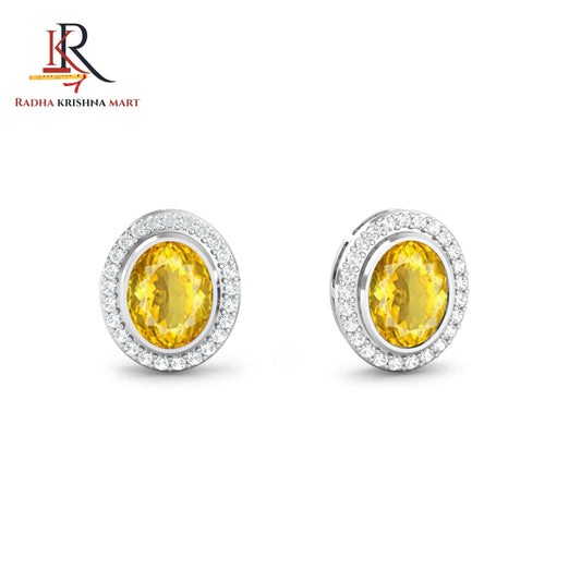 Citrine Earing - 925 Silver