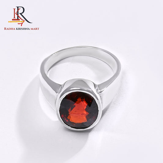 Garnet (Gomed) Ring - 925 Silver