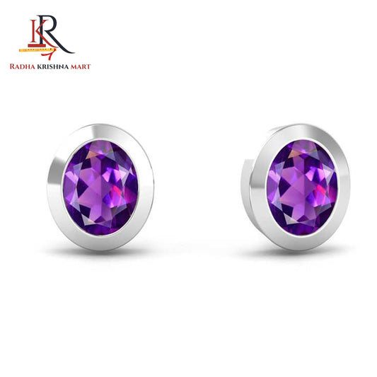 Amethyst Earring - 925 Silver