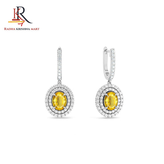 Citrine Earing - 925 Silver