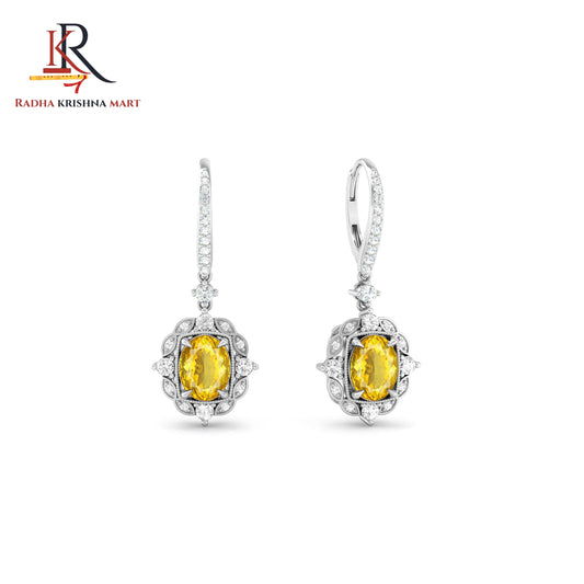 Citrine Earing - 925 Silver