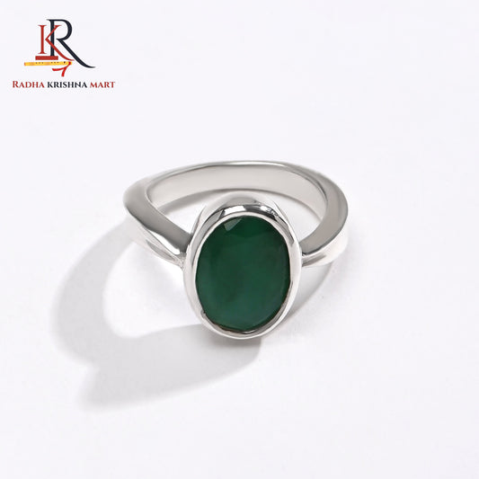 Emerlad (Panna) Gemstone Ring in 925 Silver