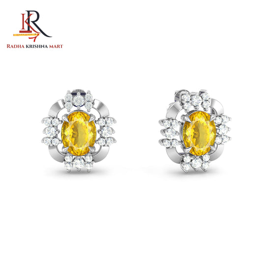 Citrine Earing - 925 Silver