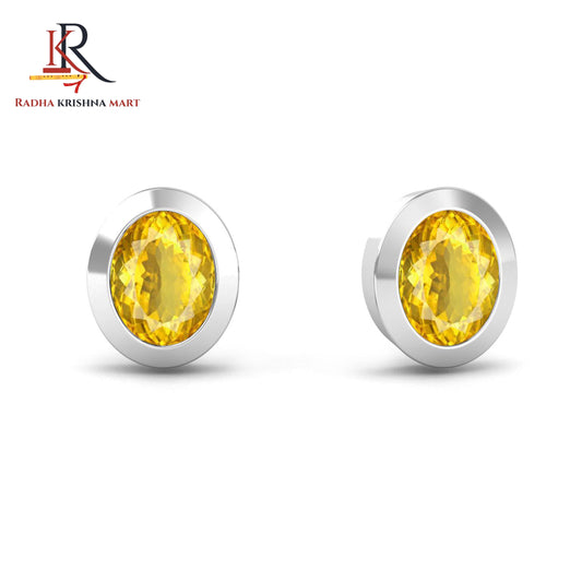 Citrine Earing - 925 Silver