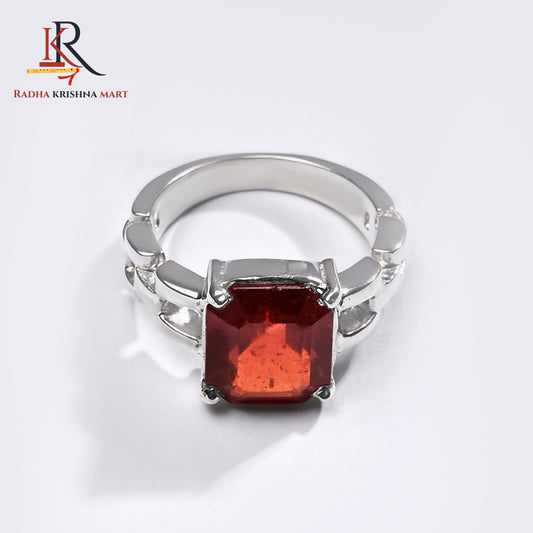Garnet (Gomed) Ring - 925 Silver