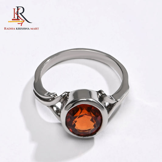 Garnet (Gomed) Ring - 925 Silver