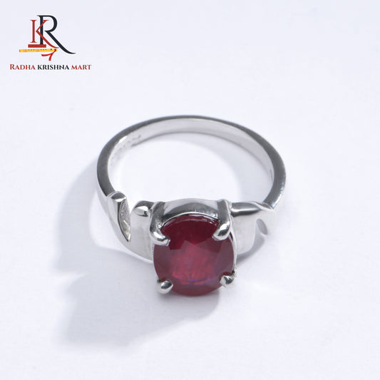 Ruby (Manik) Ring - 925 Silver