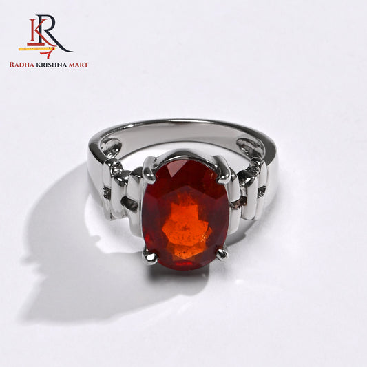 Garnet (Gomed) Ring - 925 Silver