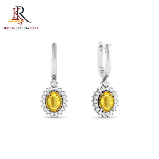 Citrine Earing - 925 Silver