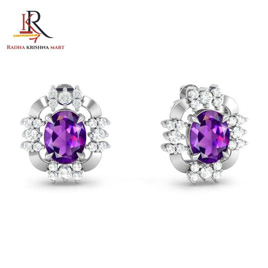 Amethyst Earring - 925 Silver