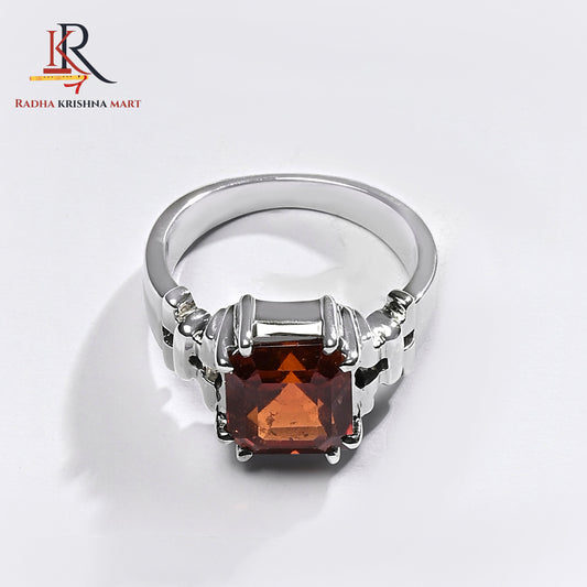 Garnet (Gomed) Ring - 925 Silver
